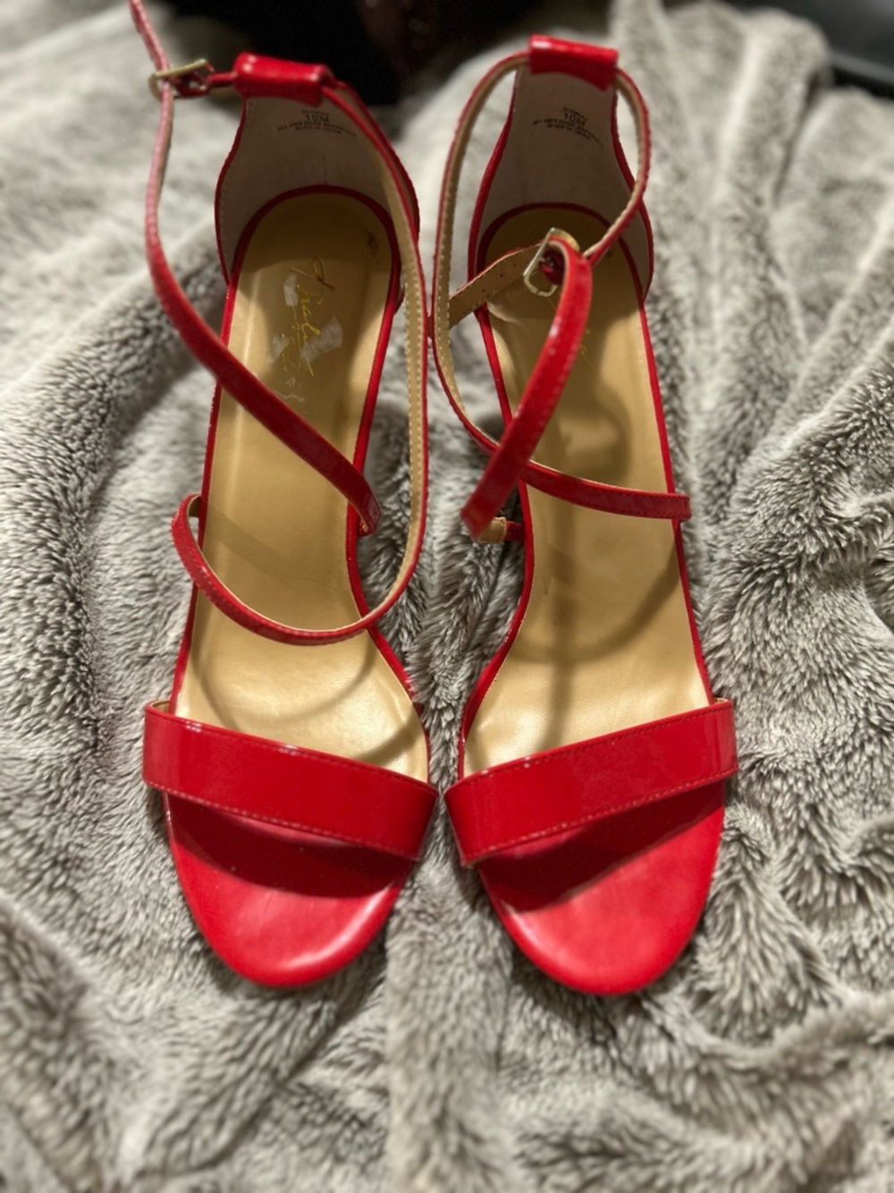 Red Strappy Women's Sandals
